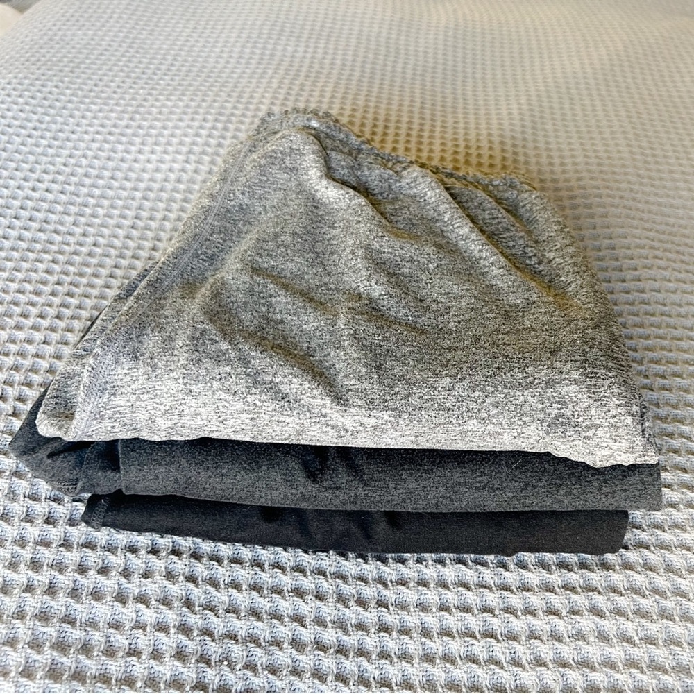 Vuori Three-Pack Track Pants in Black, Light Gray, and Charcoal - Picture 3 of 3